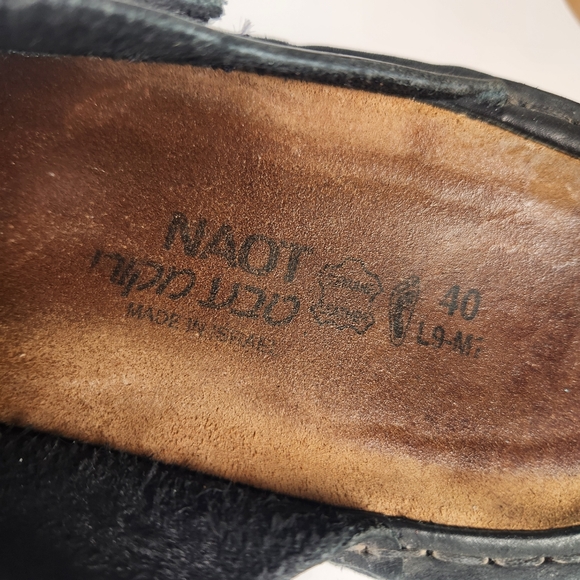 NAOT Women's Sandal 9 EU 40 Black Leather Comfort Casual Slip On Open Toe Shoe - Picture 10 of 10